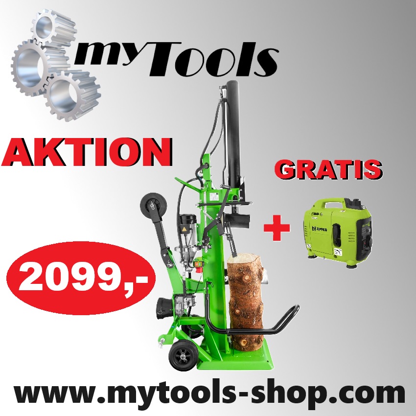 Holzspalter Zipper ZI-HS22EZ + Gratis Stromerzeuger (22 tonnen Spaltkraft)